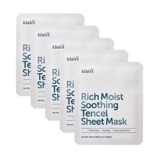 Dear, Klairs - Sheet Mask 5pcs (2 Types) Rich Moist Soothing Tencel 5pcs x 25ml