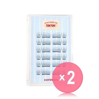 CORINGCO - Toktok-Hara No Glue Half Eyelash - 3 Types 2pcs Bundle Set Pure x 2 pcs
