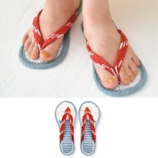 Mount Fuji Cotton Woven Flip-Flops 1 pair