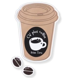 With Cat Series Decorative Iron-on Patch Coffee 1 pc