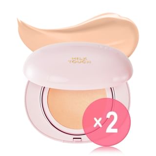 Milk Touch - All-day Skin Fit Milky Glow Cushion Set - 3 Colors 2pcs Bundle Set #03 Natural Beige x 2 pcs