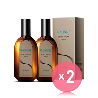 RAONNE - Black Argan Hair Oil 2X Rich Oil Duo Set 2pcs Bundle Set 100ml x 2 pcs x 2 pcs