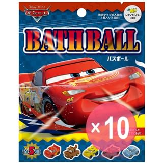 MANABURO - Disney Pixar Cars 2 Lemon Fighter Bath Ball 10pcs Bundle Set 60g x 10 pcs