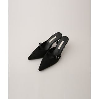 Pointy Stiletto Suedette Mules
