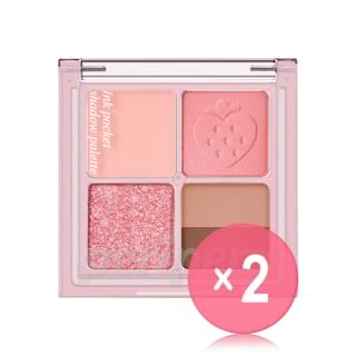 peripera - Ink Pocket Shadow Palette Soft Berry Edition - 2 Types 2pcs Bundle Set #07 Spring Strawberries In The Sun x 2 pcs