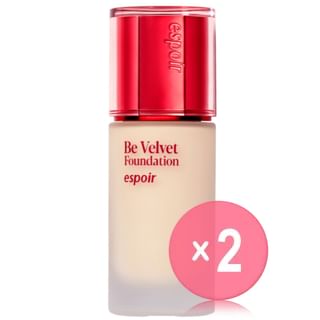 espoir - Be Velvet Foundation - 10 Colors 2pcs Bundle Set #20C Cool Vanila x 2 pcs
