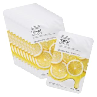 THE FACE SHOP - Real Nature Face Mask Bundle Set - 15 Types Lemon - 10 pcs
