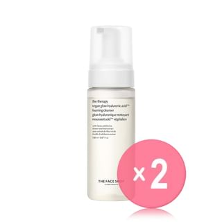 THE FACE SHOP - The Therapy Vegan Glow Hyarulonic Acid Foam Cleanser 2pcs Bundle Set 150ml x 2 pcs