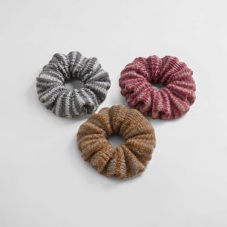 Striped Knit Scrunchie
