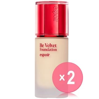 espoir - Be Velvet Foundation - 10 Colors 2pcs Bundle Set #21N Neutral Ivory x 2 pcs