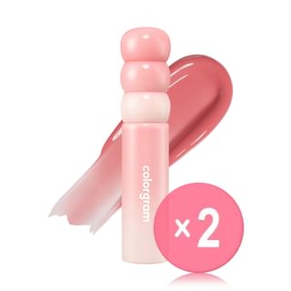 colorgram - Fruity Glass Tint Milk - 8 Colors 2pcs Bundle Set #03 Merry Peach x 2 pcs