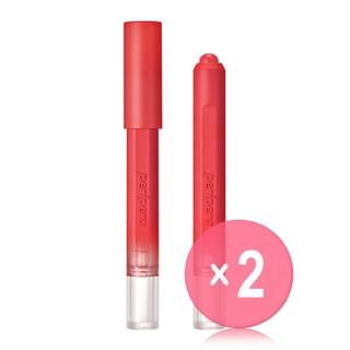 peripera - Slip On My Lip - 10 Colors 2pcs Bundle Set M04 Thanks A Lot x 2 pcs