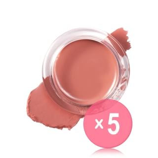 TENZERO - MOOLDA Moisture Veil Multi Use Blush - 15 Colors 5pcs Bundle Set #4 Sakura Peach x 5 pcs