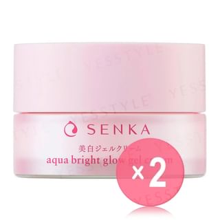 Shiseido - Senka Aqua Bright Glow Gel Cream 2pcs Bundle Set 50g x 2 pcs