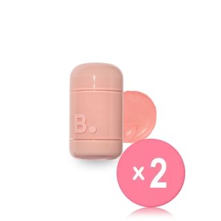 BANILA CO - b by banila Romantic Blush Lip&Cheek - 20 Colors 2pcs Bundle Set #12 Peach Mousse x 2 pcs