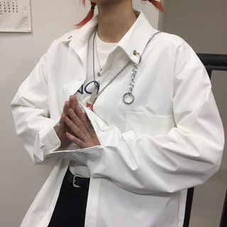 Magma Couple Matching Chain Detail Shirt magma kopen in de aanbieding