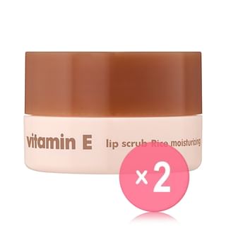 THE FACE SHOP - Vitamin E Lip Scrub Rice 2pcs Bundle Set 14g x 2 pcs