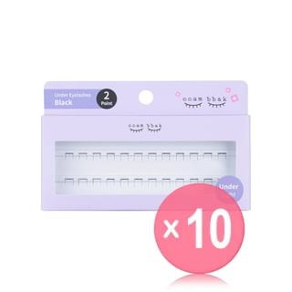 ccam bbak - Original Eyelash 2 Points - 13 Types 10pcs Bundle Set Under Light Black x 10 pcs
