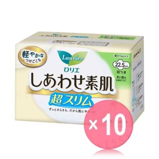 Kao - Laurier F Ultra Gentle Daily Slim Wing Feminine Pads 22.5cm 10pcs Bundle Set 20 pcs x 10 pcs