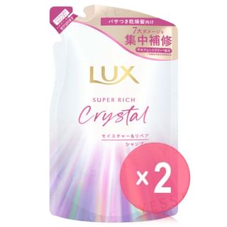 Lux Japan - Super Rich Crystal Moisture & Repair Shampoo Refill 2pcs Bundle Set 300g x 2 pcs