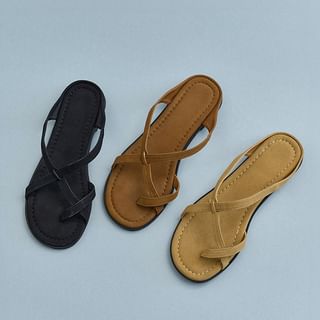 X-Strap Suedette Flip-Flops
