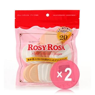 Chantilly - Rosy Rosa Nbr Make Up Sponge 2pcs Bundle Set 20 pcs x 2 pcs