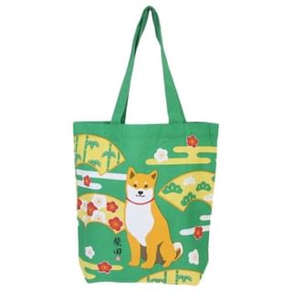 Shiba Dog Shibata San A4 Tote Bag Matsu Take Ume 39×38cm