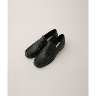 Square-Toe Penny Loafers