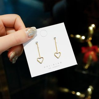 Gold Beam Rhinestone Heart Dangle Earring One Size gold beam kopen in de aanbieding