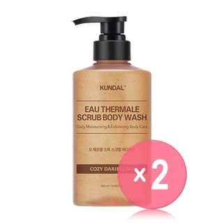 KUNDAL - Eau Thermale Scrub Body Wash - 3 Types 2pcs Bundle Set Cozy Darjeeling x 2 pcs