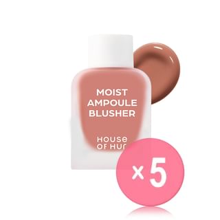 House of Hur - Moist Ampoule Blusher Mini - 6 Colors 5pcs Bundle Set #01 Nude Beige x 5 pcs
