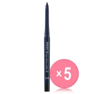 ETUDE - Proof 10 Gel Pencil Liner - 6 Colors 5pcs Bundle Set #01 Waterproof Black x 5 pcs