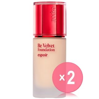 espoir - Be Velvet Foundation - 10 Colors 2pcs Bundle Set #22N Neutral Petal x 2 pcs