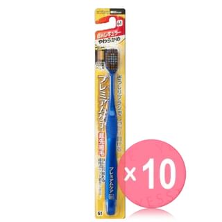 EBISU - Premium Care Toothbrush 6 Row Regular Soft No.61 10pcs Bundle Set 1 pc - Random Color x 10 pcs