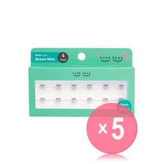 ccam bbak - Original Eyelash 4 Points - 9 Types 5pcs Bundle Set 9mm Brown x 5 pcs
