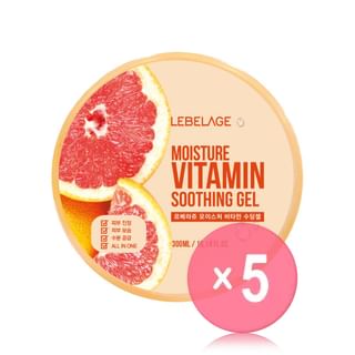 LEBELAGE - Moisture Soothing Gel - 9 Types 5pcs Bundle Set 2025 Version - Vitamin x 5 pcs