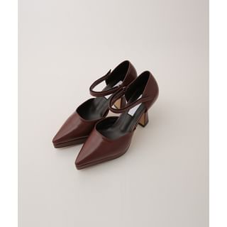 Pointy-Toe Spool-Heel D'Orsay Pumps