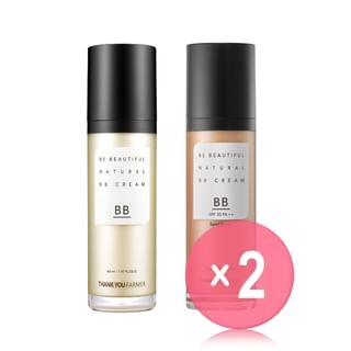 THANK YOU FARMER - Be Beautiful Natural BB Cream SPF30 PA++ 40ml - 2 Colors 2pcs Bundle Set #02 Sand Beige x 2 pcs