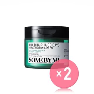 SOME BY MI - AHA, BHA, PHA 30 Days Miracle Truecica Clear Pad 2pcs Bundle Set 2025 Version - 70 pads x 2 pcs