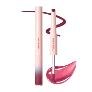 Judydoll - Lip Gloss And Liner Duo - 5 Colors #03 Ruby Flare