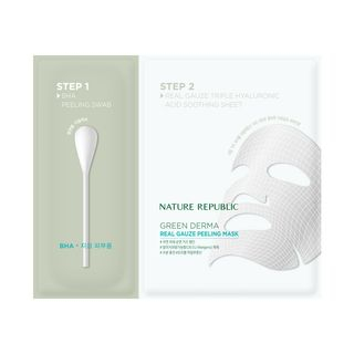 Nature Republic Green Derma Real Guaze Peeling Mask Bha 1Pc nature republic kopen in de aanbieding