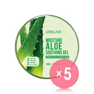 LEBELAGE - Moisture Soothing Gel - 9 Types 5pcs Bundle Set 2025 Version - Aloe x 5 pcs