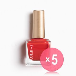 MEKO - Fingertip Play Light Nail Polish 28 Bright Orange 5pcs Bundle Set 10ml x 5 pcs