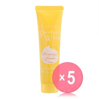 Shiseido - Senka Perfect Whip Vit C Poreless Glow Japanese Yuzu Beauty Face Foam Mini 5pcs Bundle Set 50g x 5 pcs