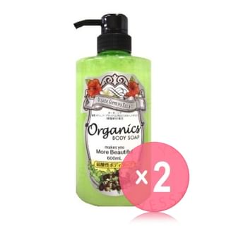 JUN COSMETIC - Organic Green Tea Body Soap 2pcs Bundle Set 600ml x 2 pcs
