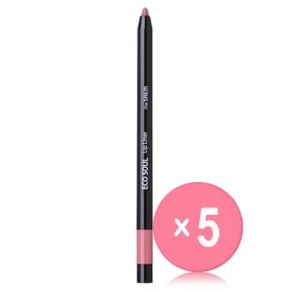 The Saem - Eco Soul Lip Liner - 3 Colors 5pcs Bundle Set #PK01 Rose Garden x 5 pcs