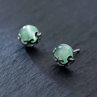A Roch 925 Sterling Silver Cat Eye Stone Earrings As Shown In Figure One Size a roch kopen in de aanbieding A Roch 925 Sterling Silver Cat Eye Stone Earrings As Shown In Figure One Size a roch kopen in de aanbieding