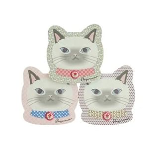 Parlour Suzurando Cat Synthetic Leather Coaster Set Suzuran-san 1 Set of 3 pc
