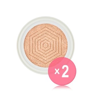 THE FACE SHOP - Gold Collagen Mela Ampoule Cushion Refill Only - 2 Colors 2pcs Bundle Set #201 Apricot Beige x 2 pcs