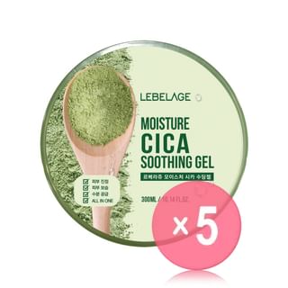 LEBELAGE - Moisture Soothing Gel - 9 Types 5pcs Bundle Set 2025 Version - Cica x 5 pcs